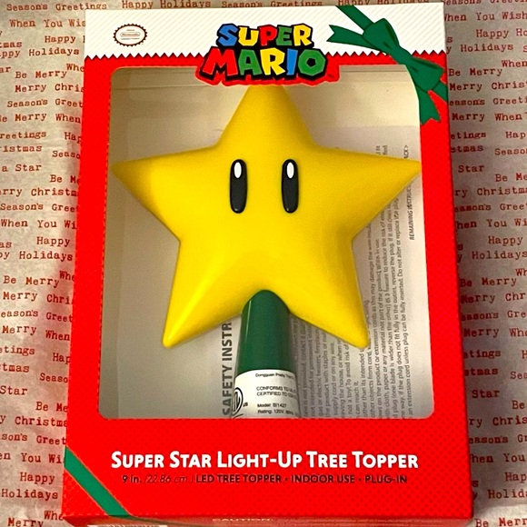 Nintendo Holiday Super Mario Star Tree Topper Poshmark